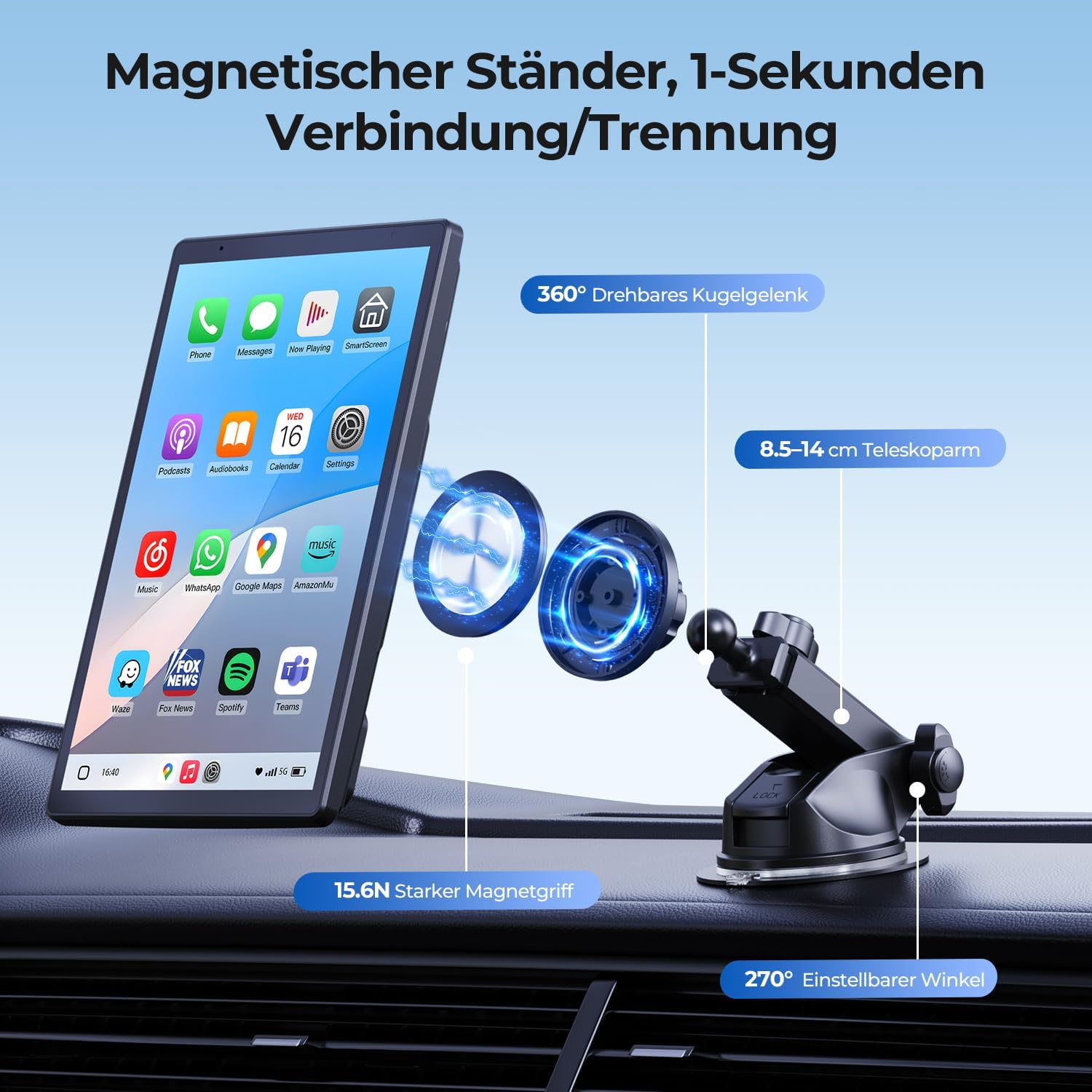Detalle de 8'' Tragbares Carplay Display