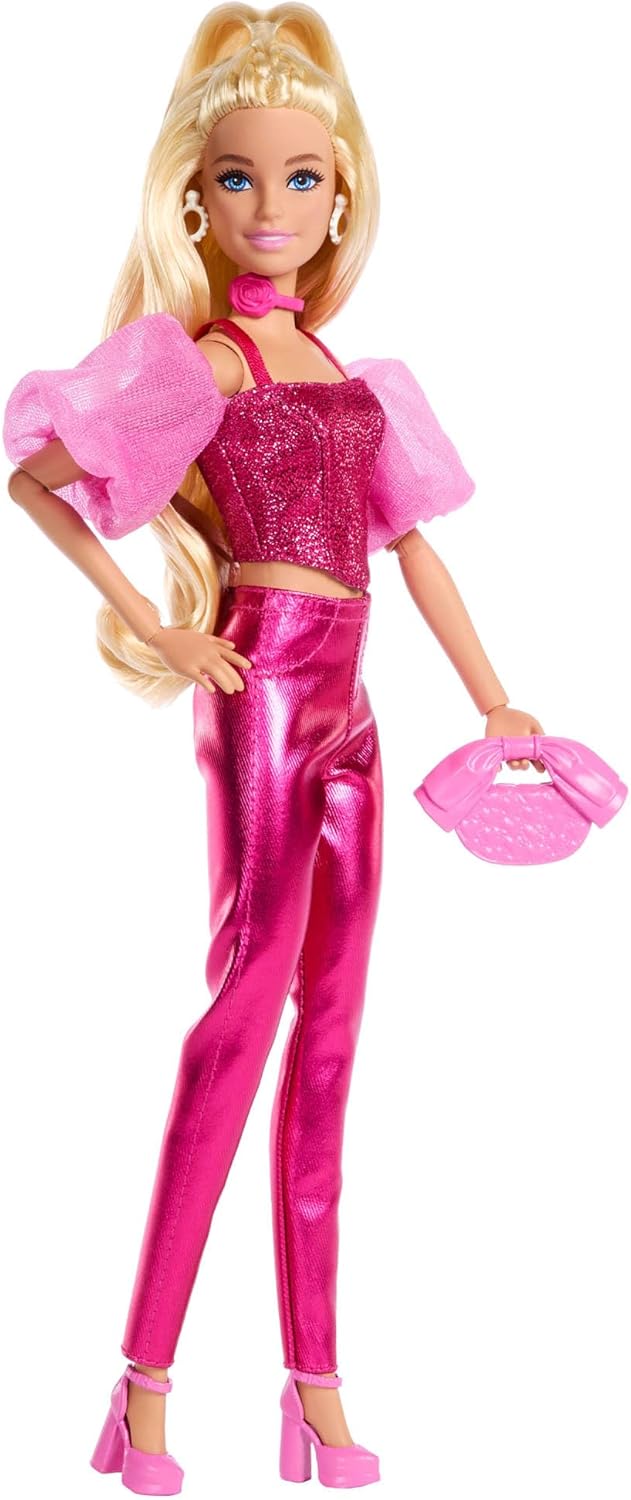 Thumbnail 5 de Barbie Deluxe Style n. 5 JFP40 con abito rosa metallizzato, top a corsetto scintillante e accessori