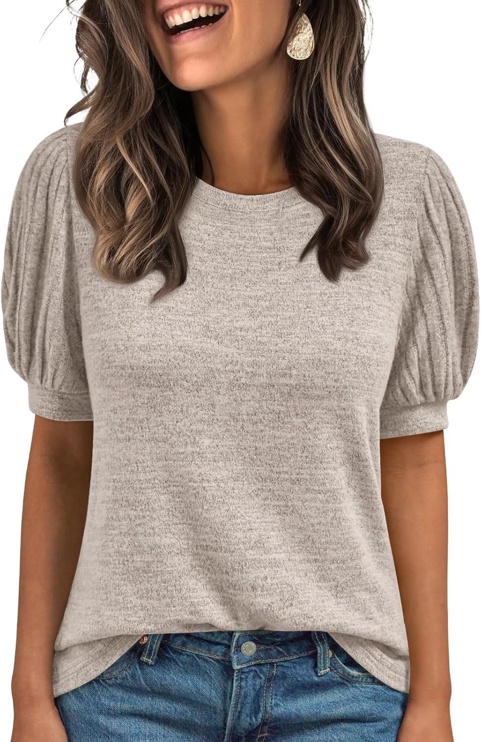 Detalle de AUTOMET Womens Summer Tunic Short Sleeve Shirt