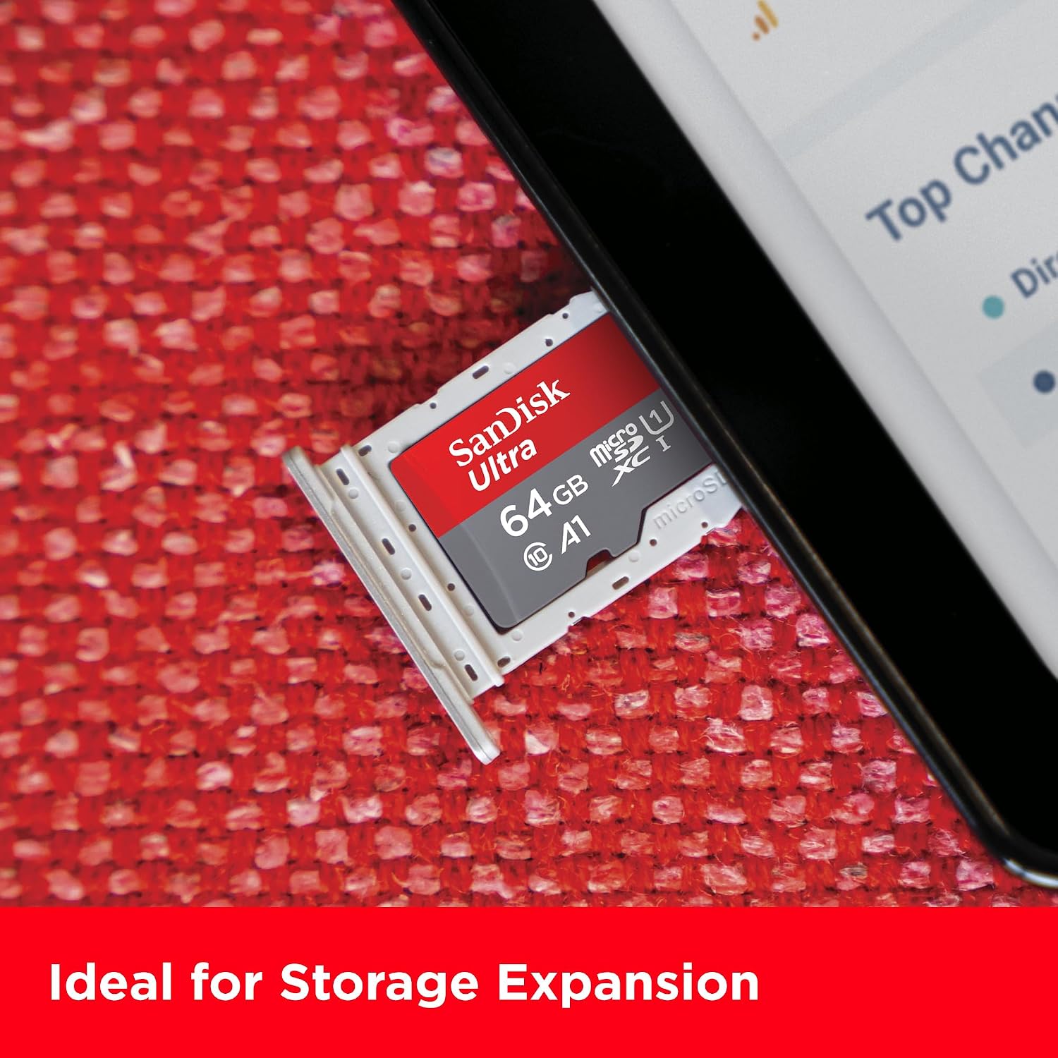 Detalle 2 de SanDisk Ultra Android microSDXC UHS-I Speicherkarte 64 GB – Adapter inklusive