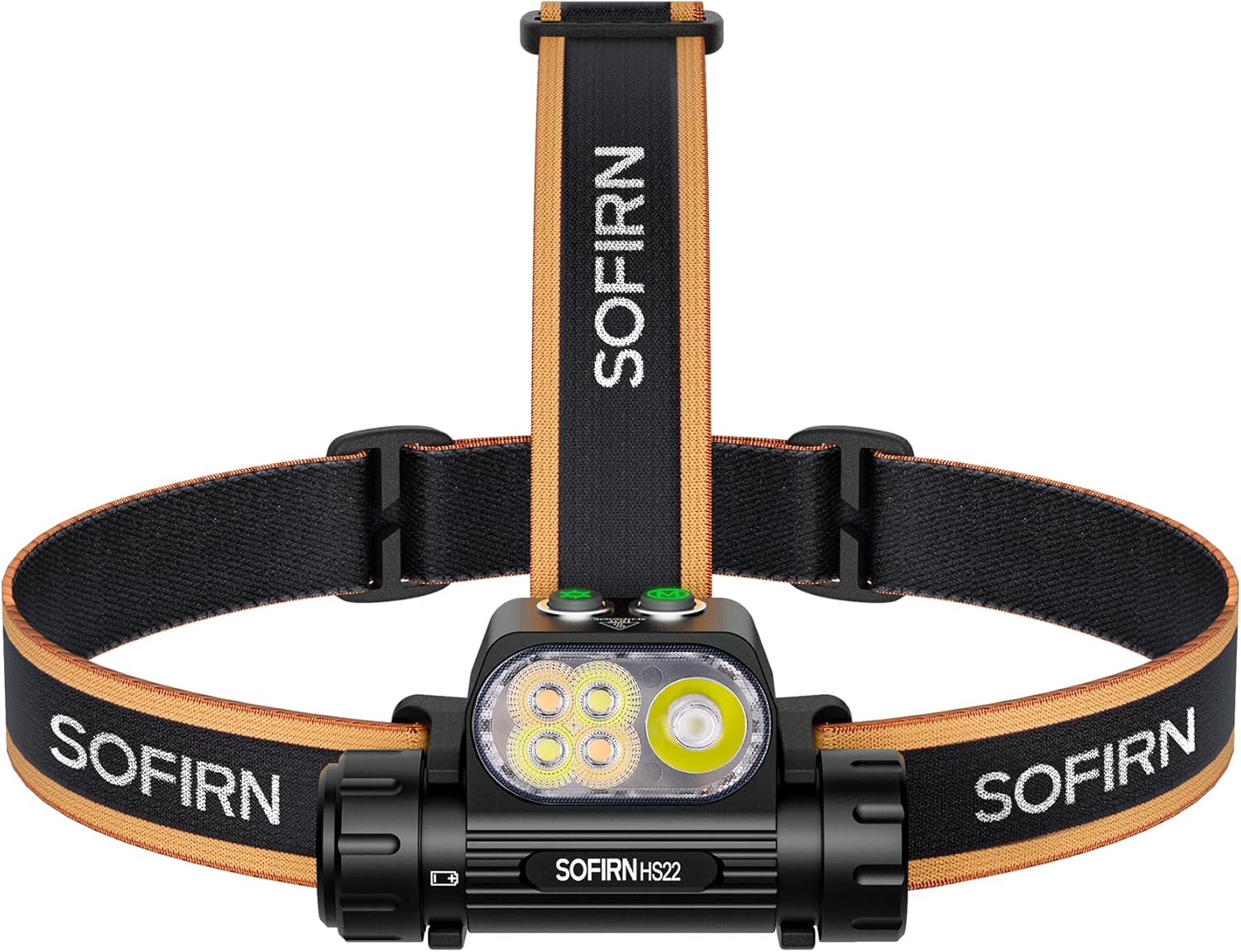 Sofirn Lampe frontale HS22 LED rechargeable 2500 lumens : faisceau ajustable et température de couleur réglable
