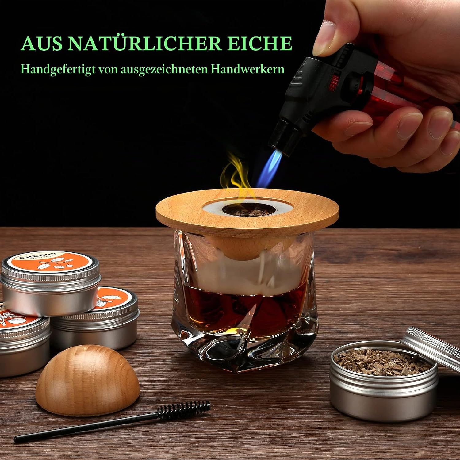 Thumbnail 1 de TMEOIIPY Cocktail Smoker Kit 4 Holzchips