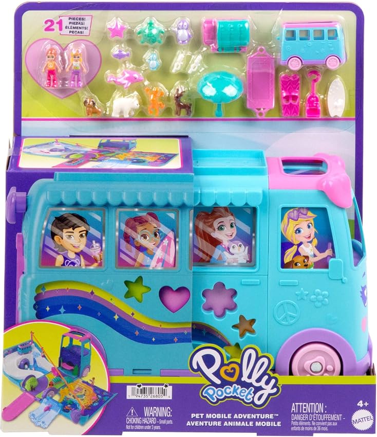 Thumbnail 6 de Polly Pocket Maleta de Vacaciones sobre Ruedas 🎒 con Muñecas