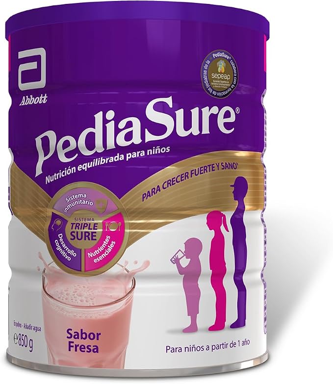 Detalle de PediaSure Fresa 850g | Complemento Alimenticio para Niños