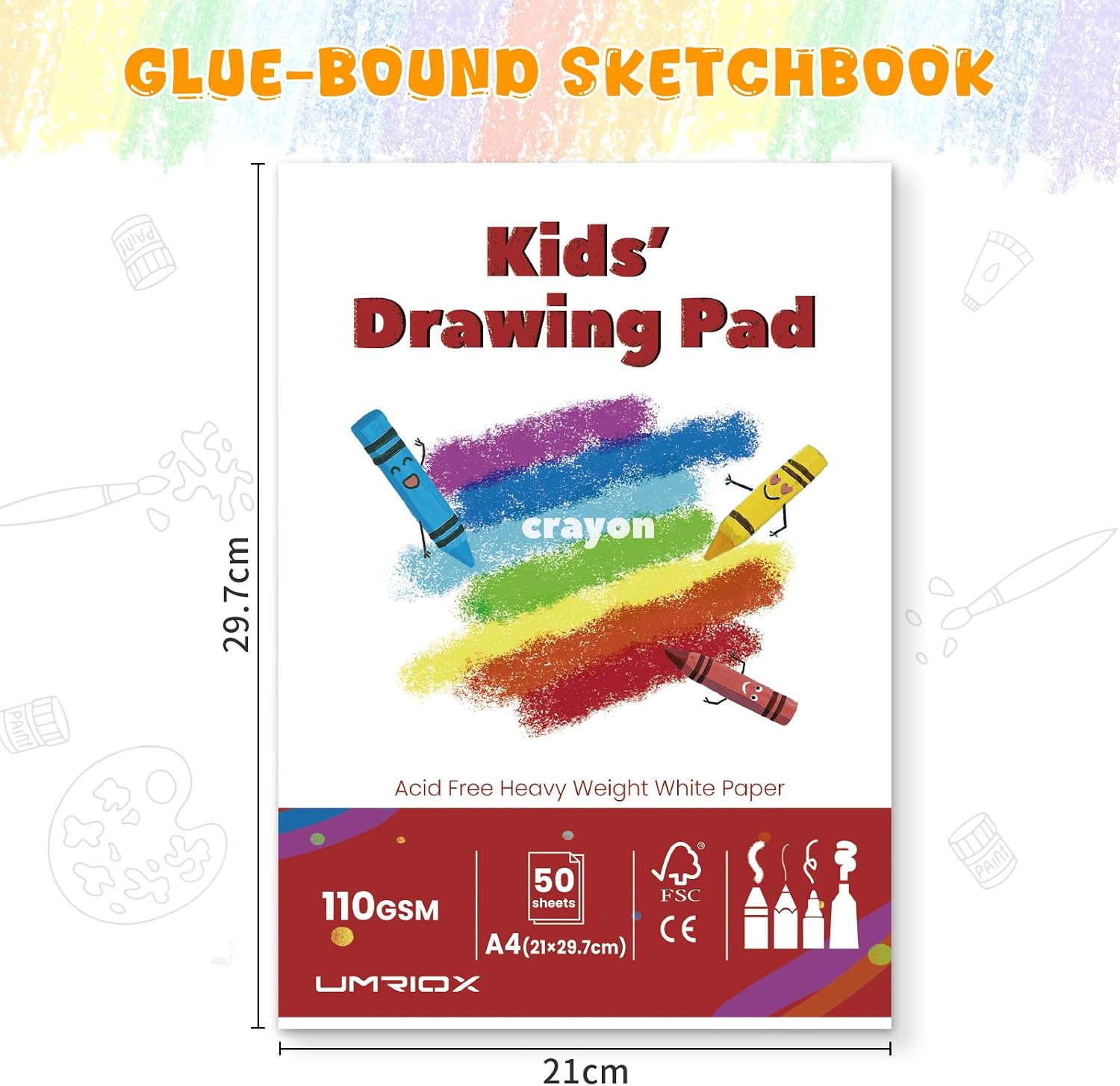 Detalle 2 de Umriox Drawing Pads for Kids 2 Pack