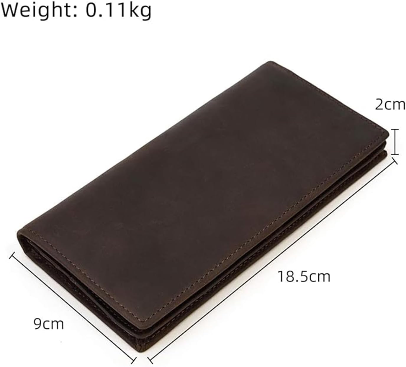 Detalle de LUUFAN men's leather long wallet with 11 card slots