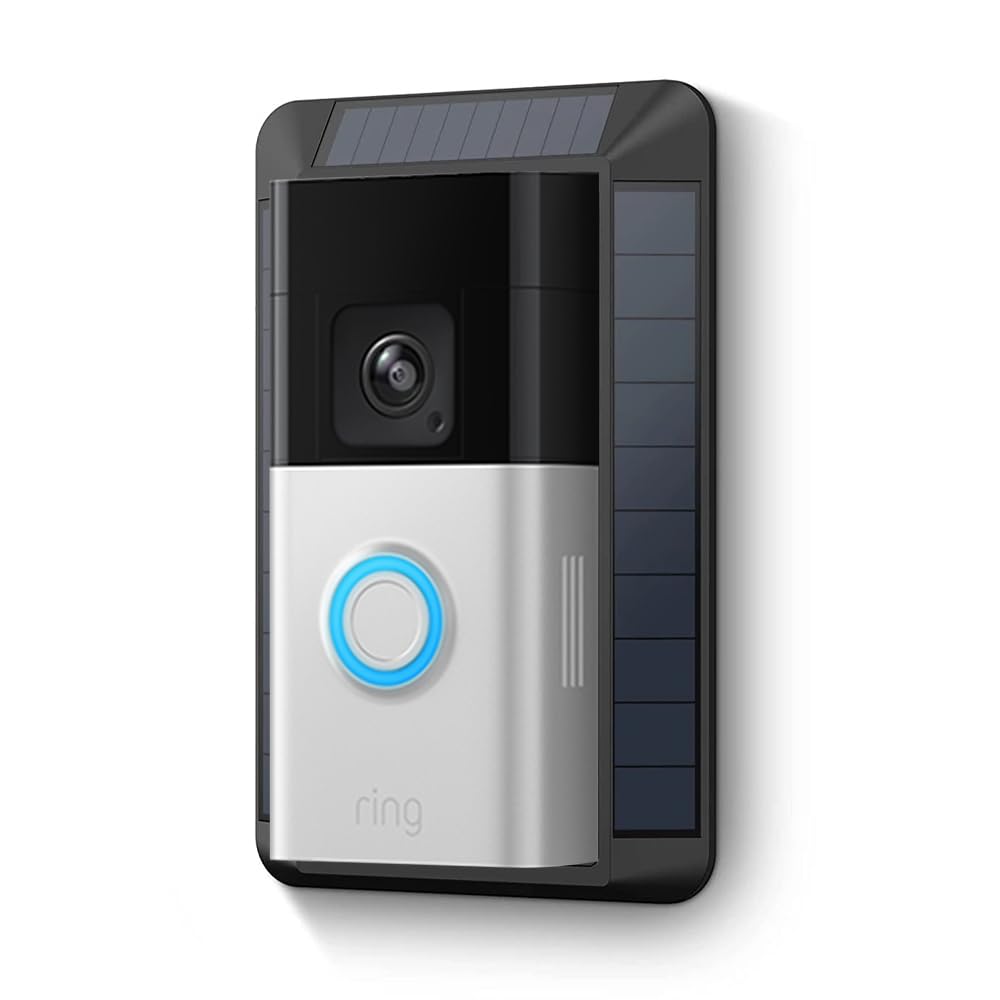 Detalle de Ring Video Doorbell Pro 2ª generazione con batteria e caricatore solare