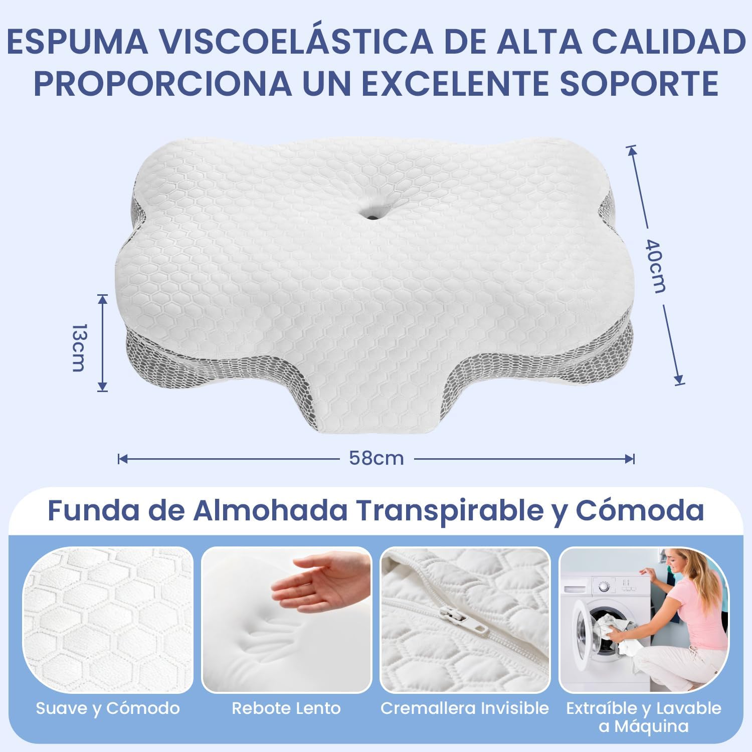 Thumbnail 1 de Dozion almohada cervical ergonómica con espuma