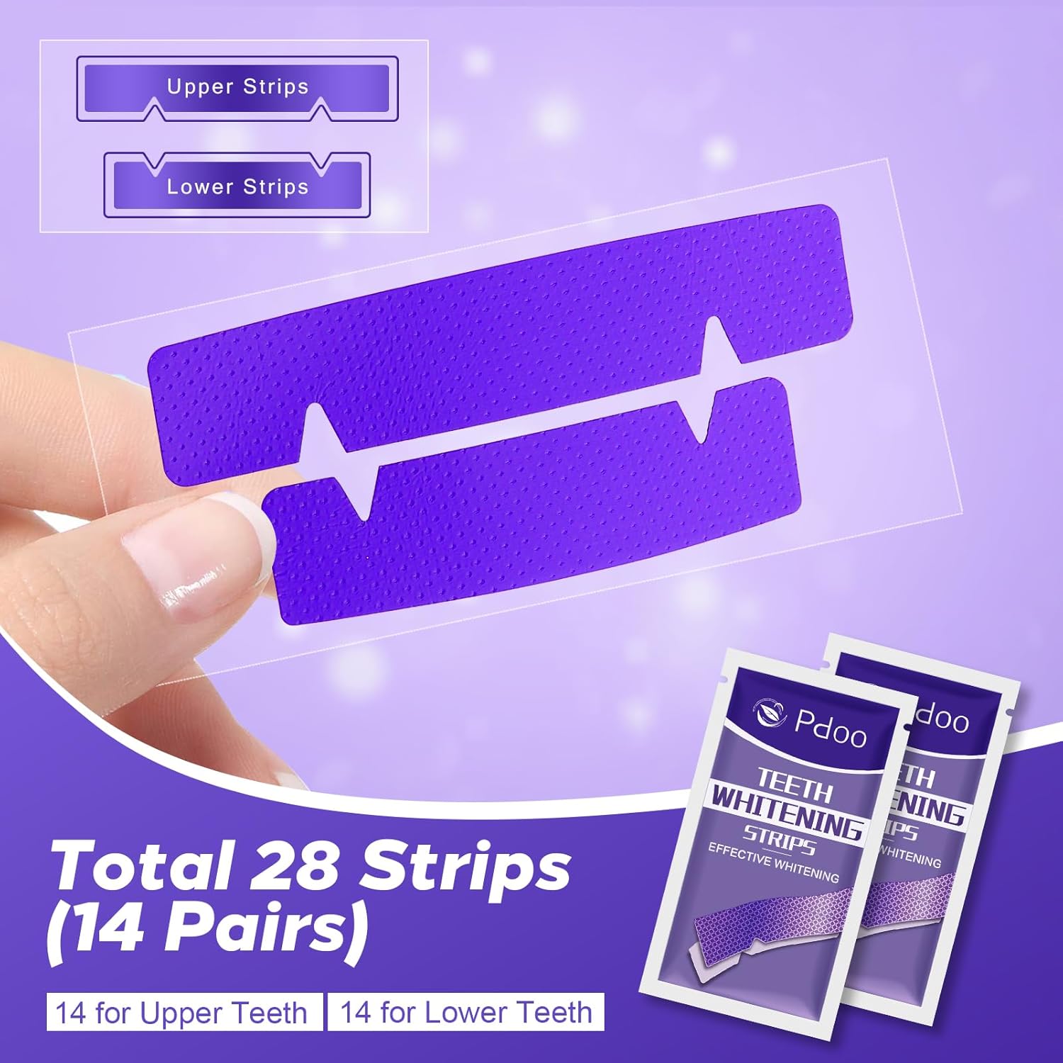 Detalle 2 de Purple Teeth Whitening Strips 14 Treatments (Enamel-Safe, No-Sensitivity, No-Slip)