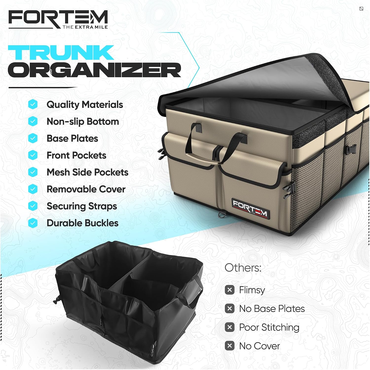 Thumbnail 6 de FORTEM Car Trunk Organizer, 65L