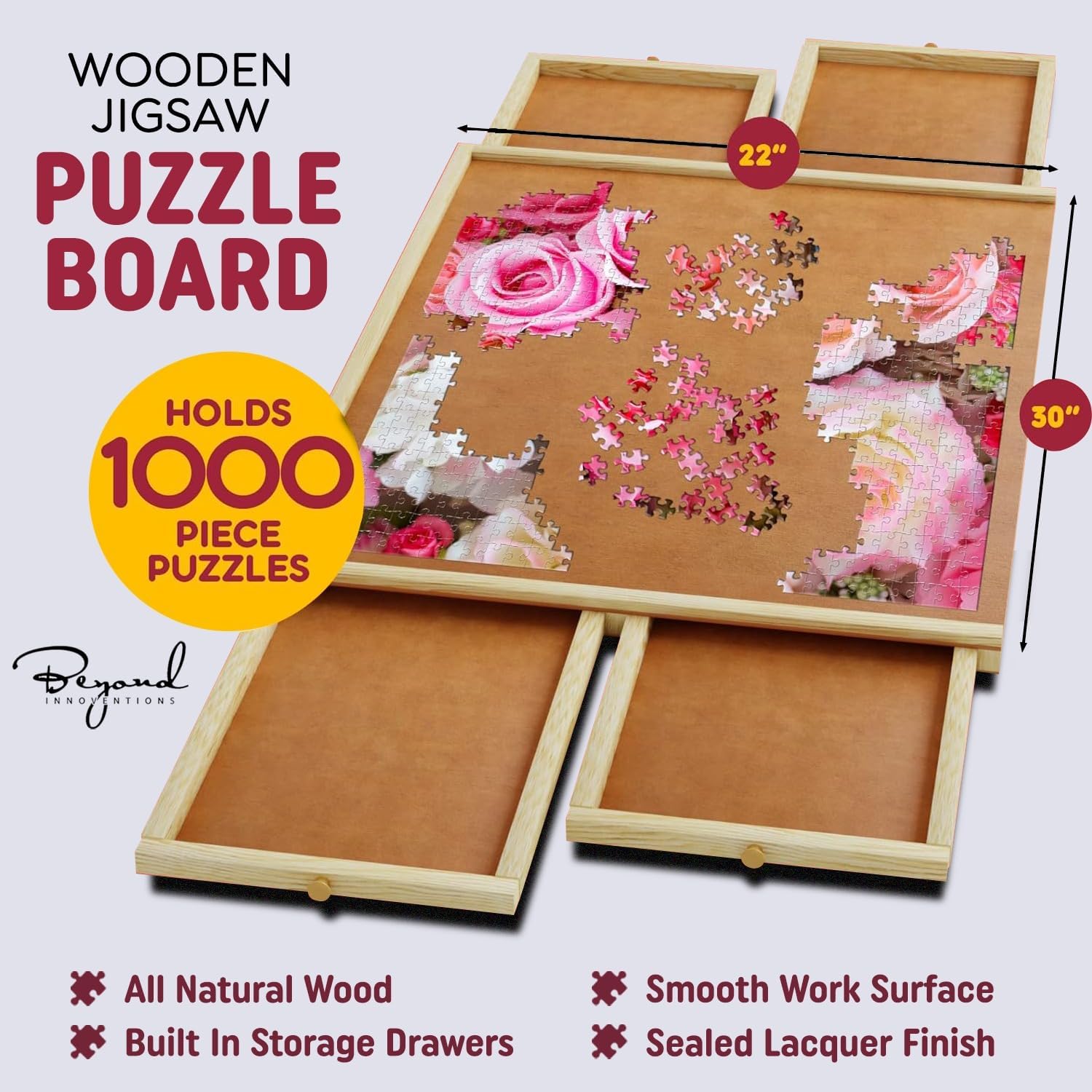 Detalle 2 de 1000 Piece Rotating Puzzle Board 30" x 22" 🧩