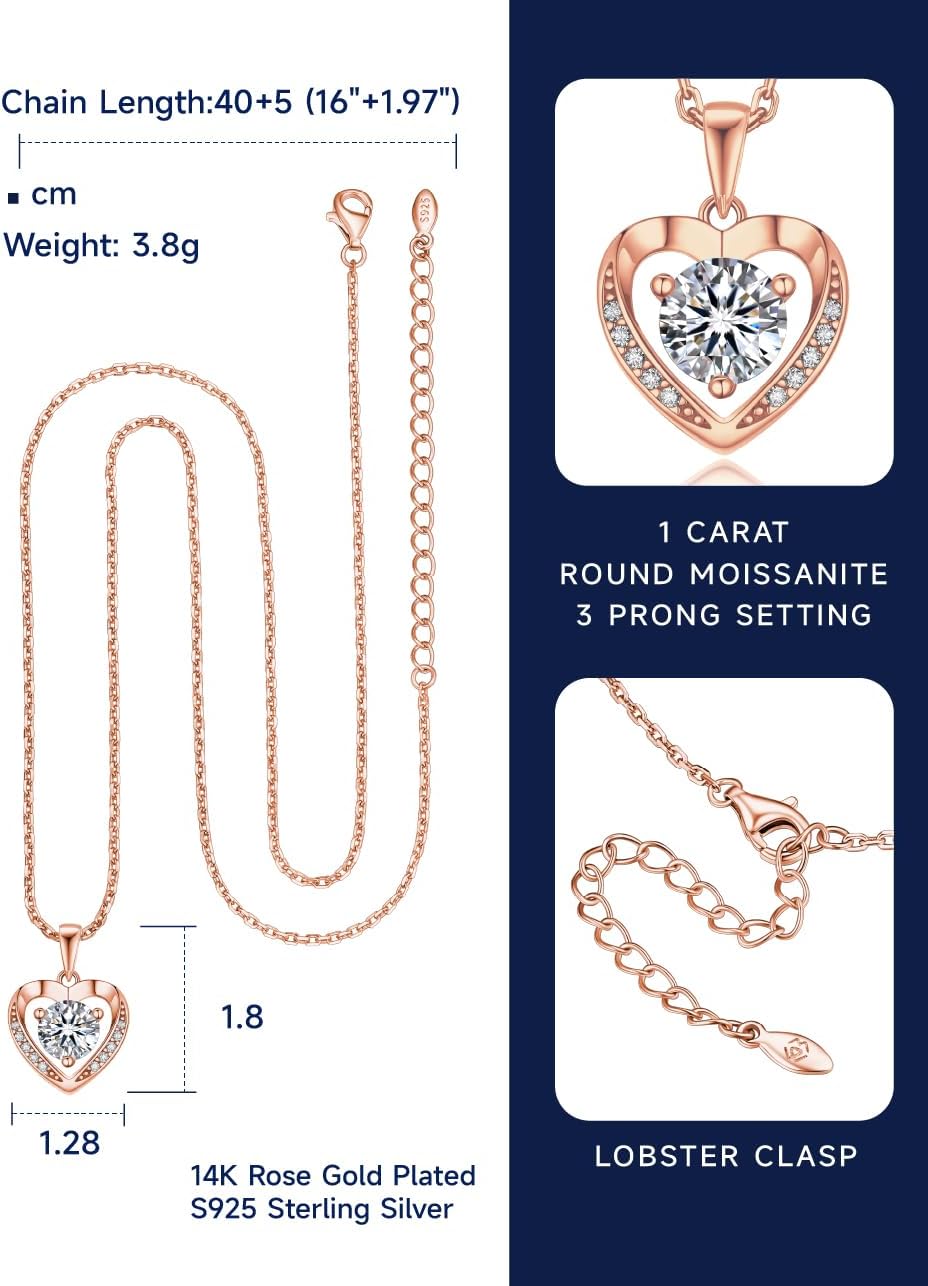 Detalle 2 de MomentWish Collana Cuore 1 carato