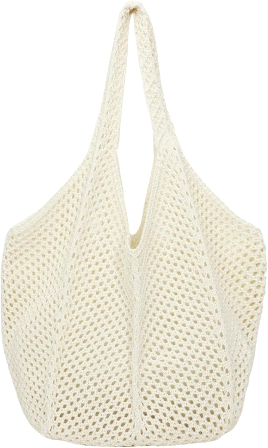 Aucuu sac fourre-tout femme en crochet ajouré : sac à bandoulière en maille pour le quotidien