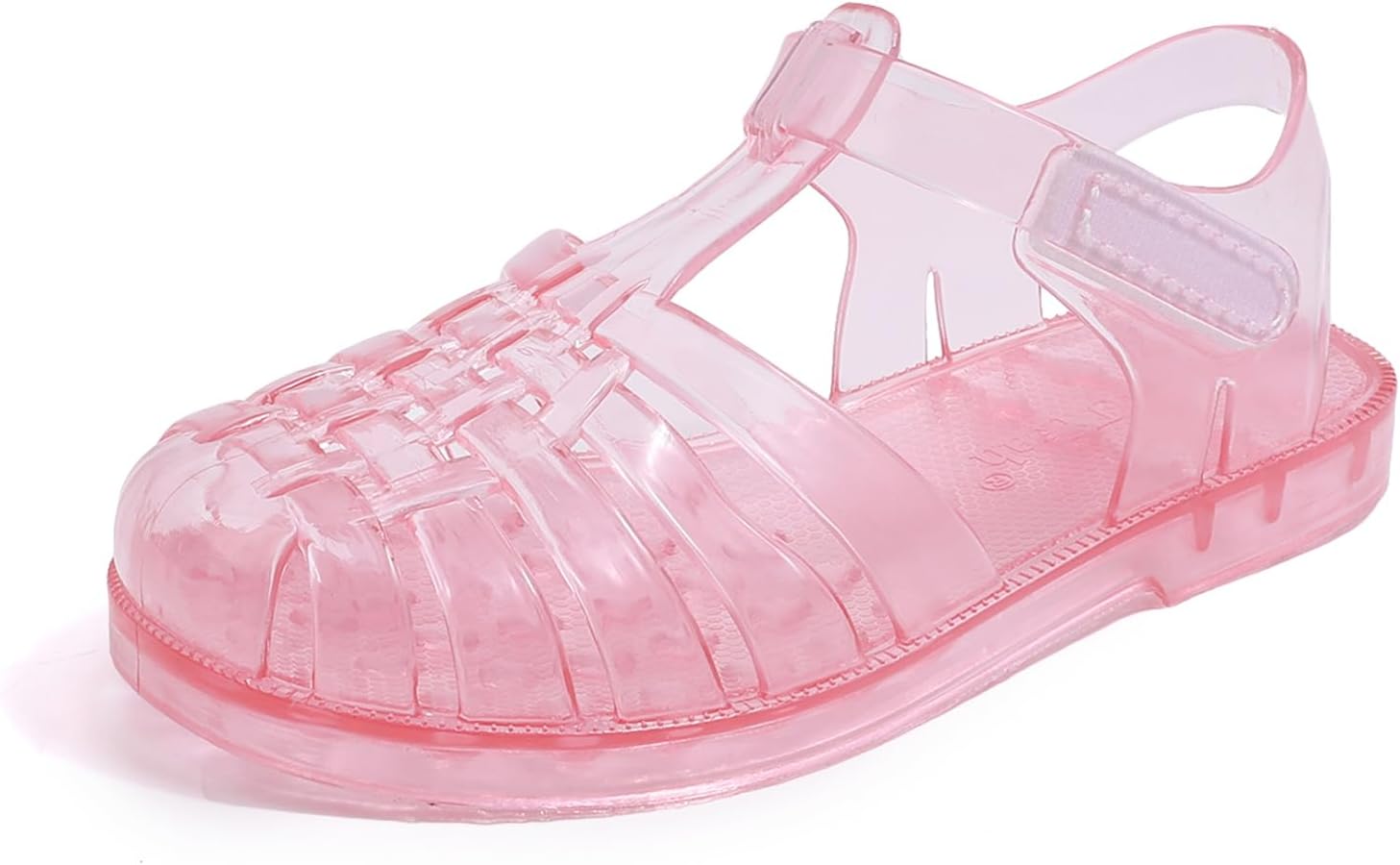 Detalle de GUGUYeah Jelly Sandals for Girls: Closed-Toe, Sparkly Princess-Style Water Sandals