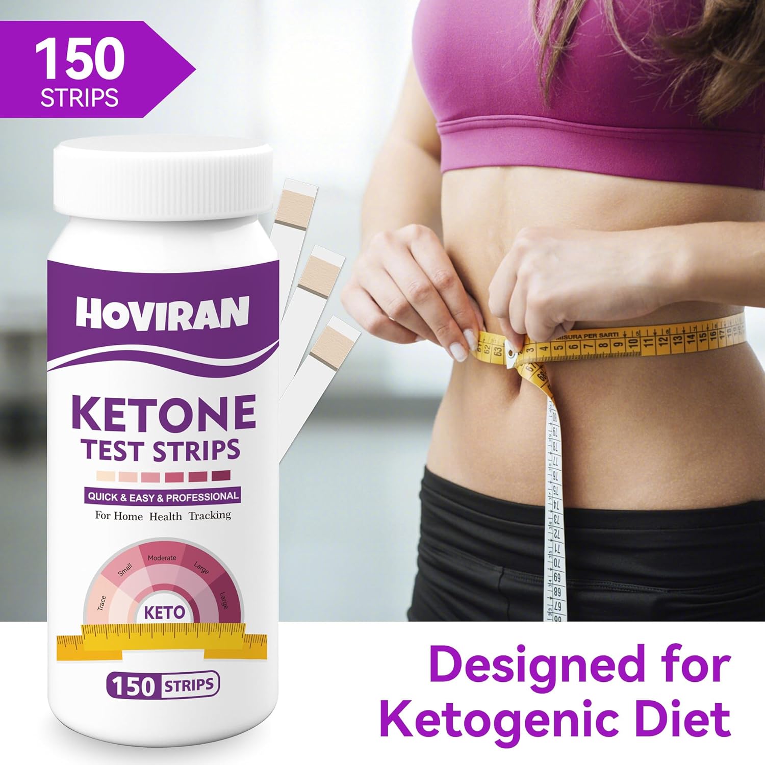 Thumbnail 1 de HOVIRAN ketone test strips, 150 count