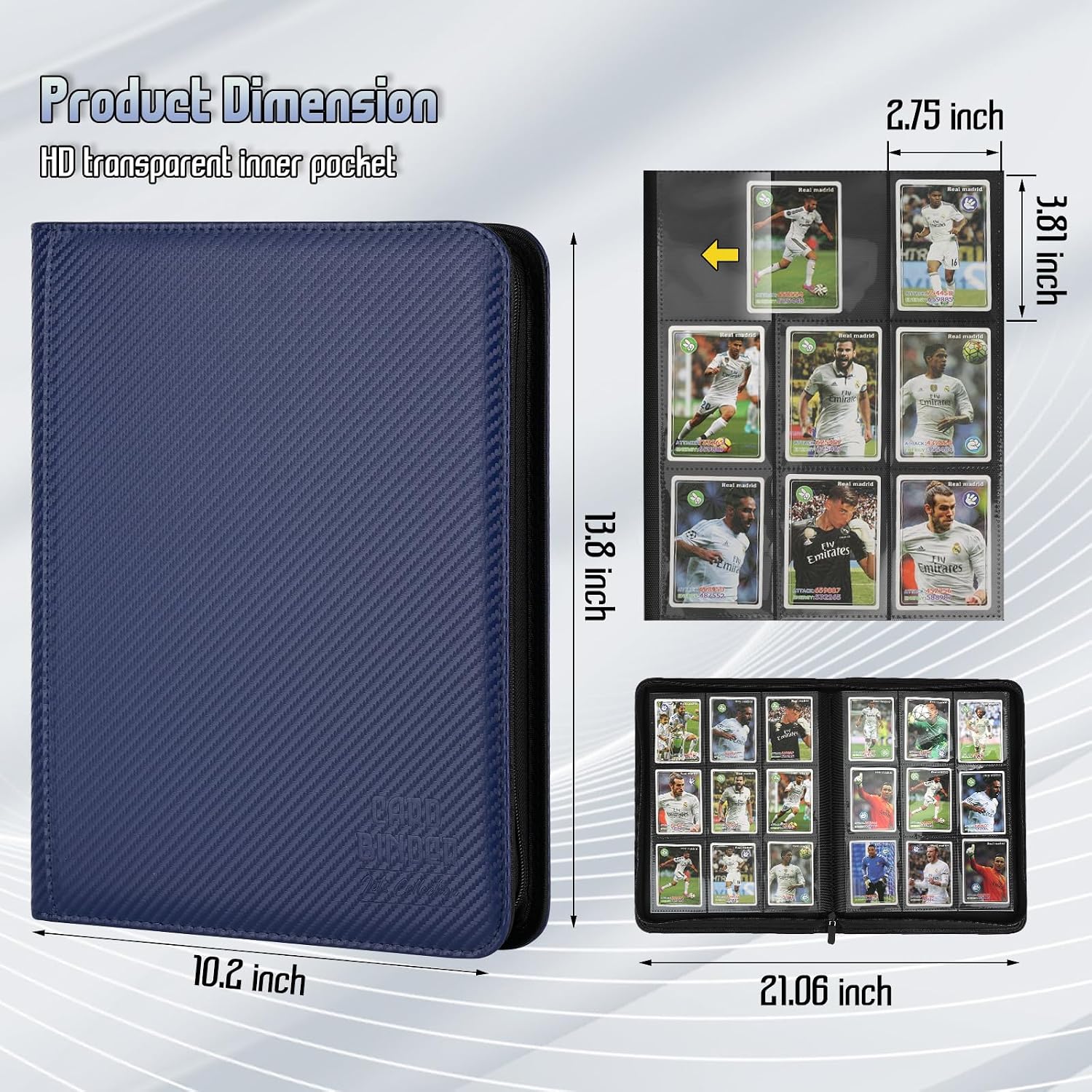 Detalle de Arkeiliy CARD BINDER 1 Trading Card Binder, 540-Pocket Double-Sided PU Album