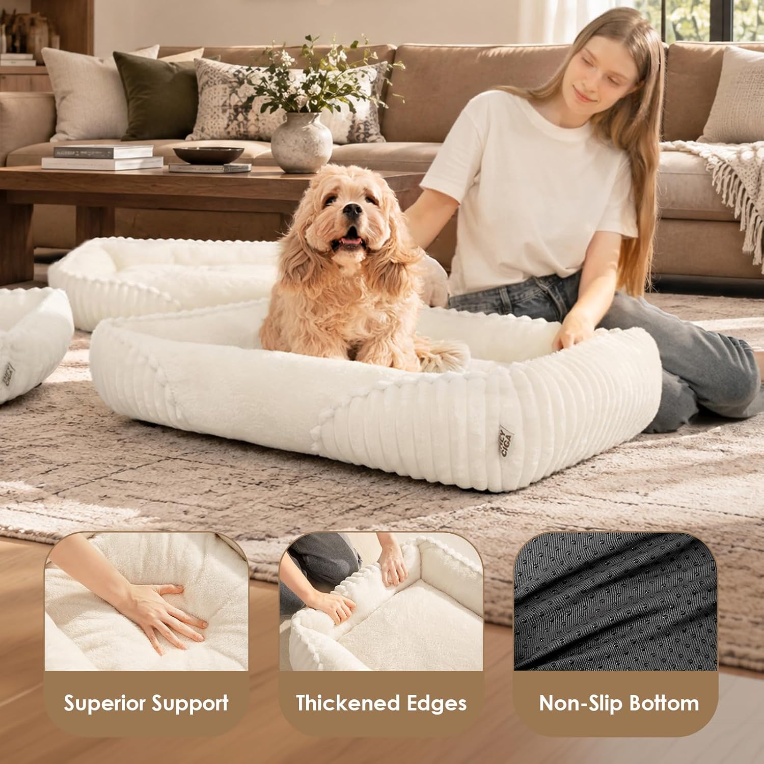 Detalle de EHEYCIGA Dog Bed 30x24in