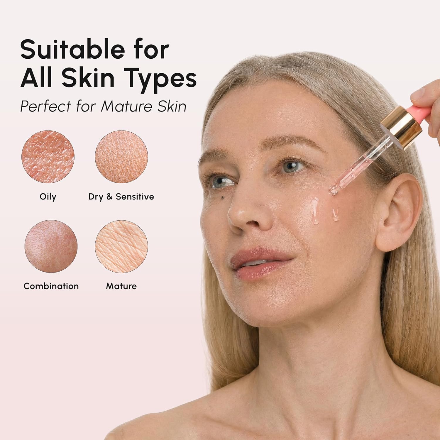 Detalle de MAREE PDRN Serum – Peptides Face Serum with Salmon DNA, Retinol, Niacinamide & Collagen