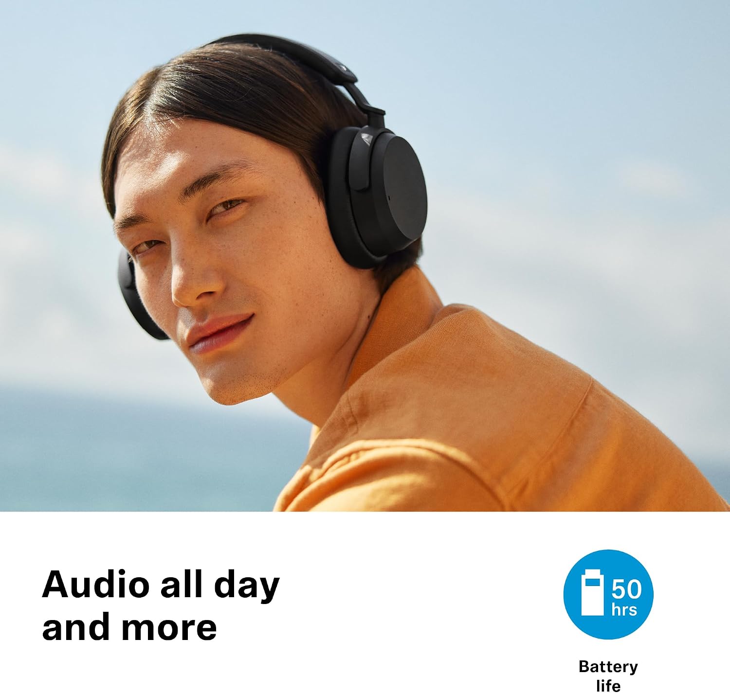 Detalle de Sennheiser ACCENTUM — Casque Bluetooth sans Fil avec ANC Hybride, 50 h d’autonomie et confort tout au long de la journée