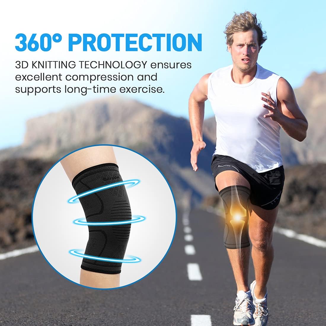 Detalle de AVIDDA Knee Support Brace 2 Pack