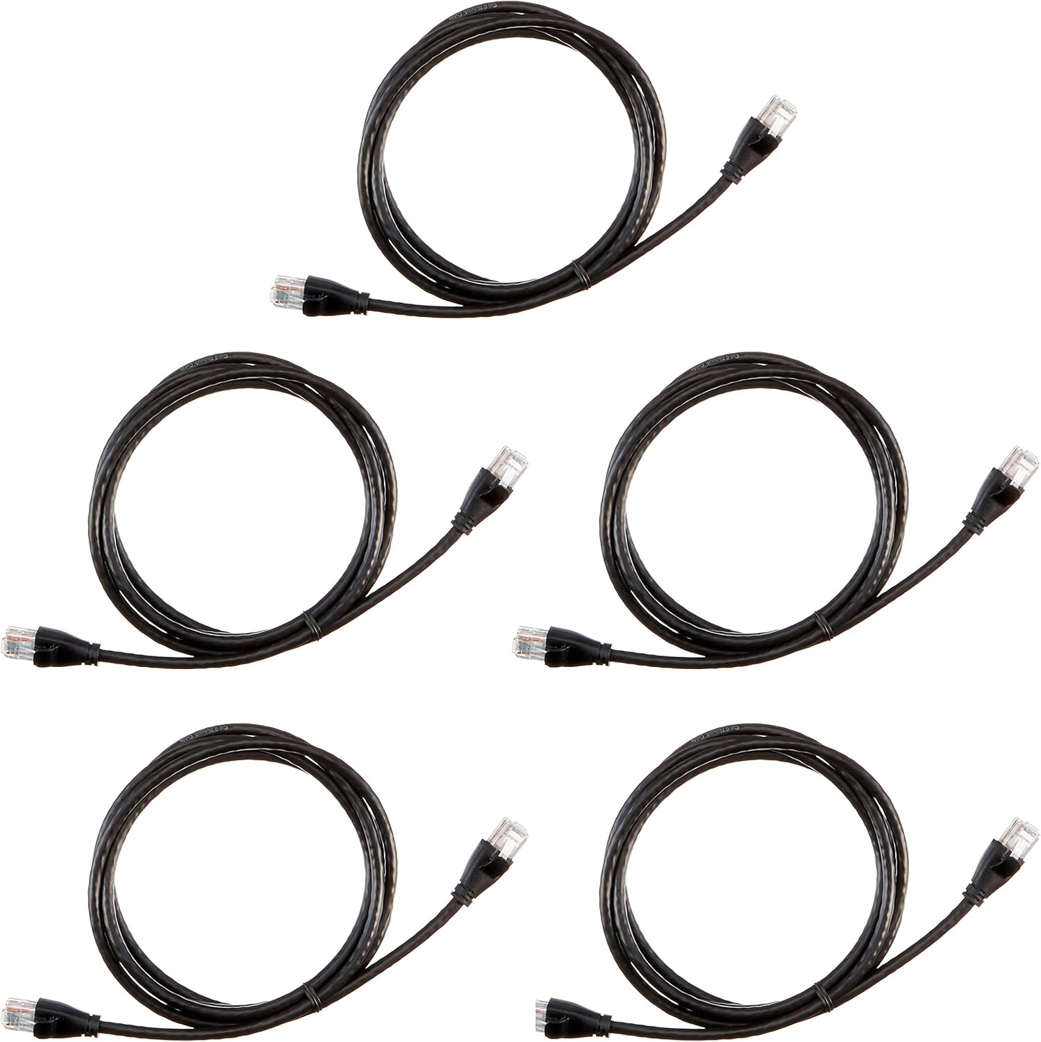 Thumbnail 4 de Amazon Basics RJ45 Cat-6 Ethernet Patch Cable (5-pack, 1.5 m) – Black