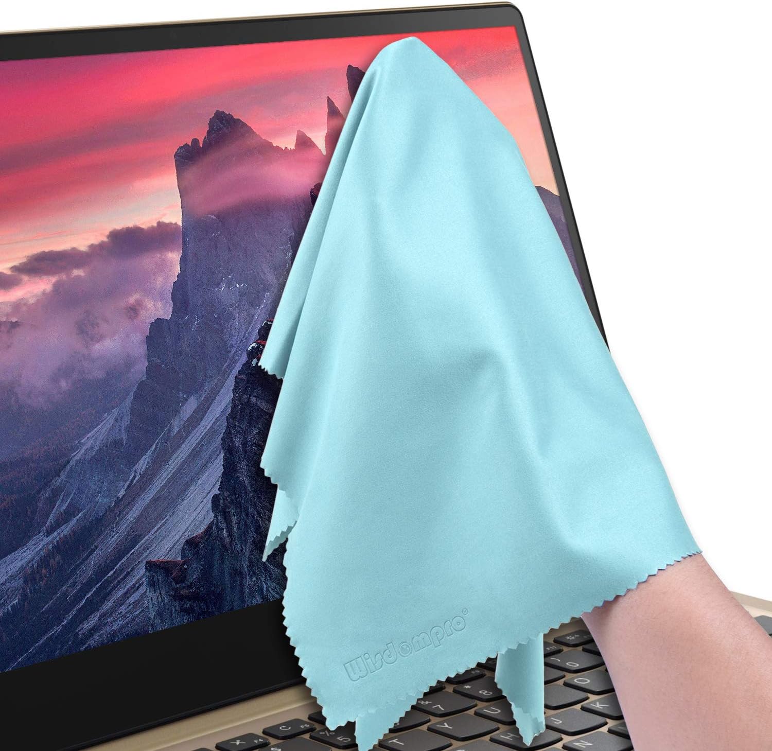 Thumbnail 3 de wisdompro Extra Large 16x16 inch Microfibre Cleaning Cloth 4-Pack (Mint) for laptop, screens & lenses