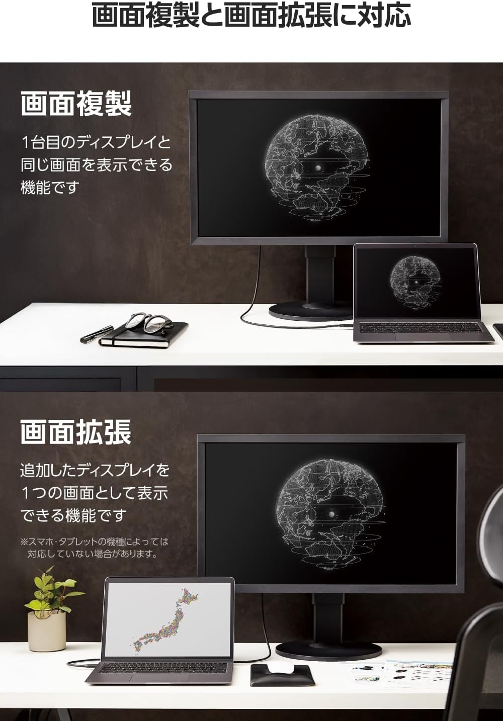 Detalle 2 de エレコム ECMPA-CHDMIY2B2 USB Type-C-HDMI変換ケーブル 2m・やわらか・4K/60Hz