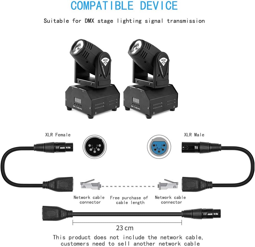 Detalle de SiYear DMX adapter cable, 30 cm