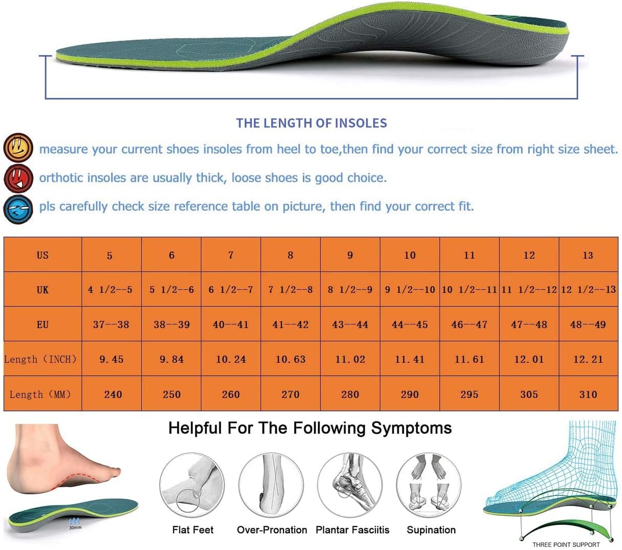 Thumbnail 6 de Plantar Fasciitis Arch Support Orthopaedic Insole 🦶