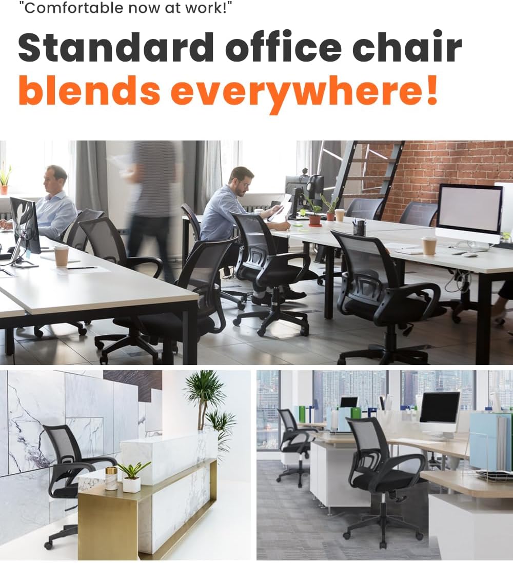 Thumbnail 6 de NEO CHAIR CPS Mid-Back Mesh Office Chair with Lumbar Support and Adjustable Height
