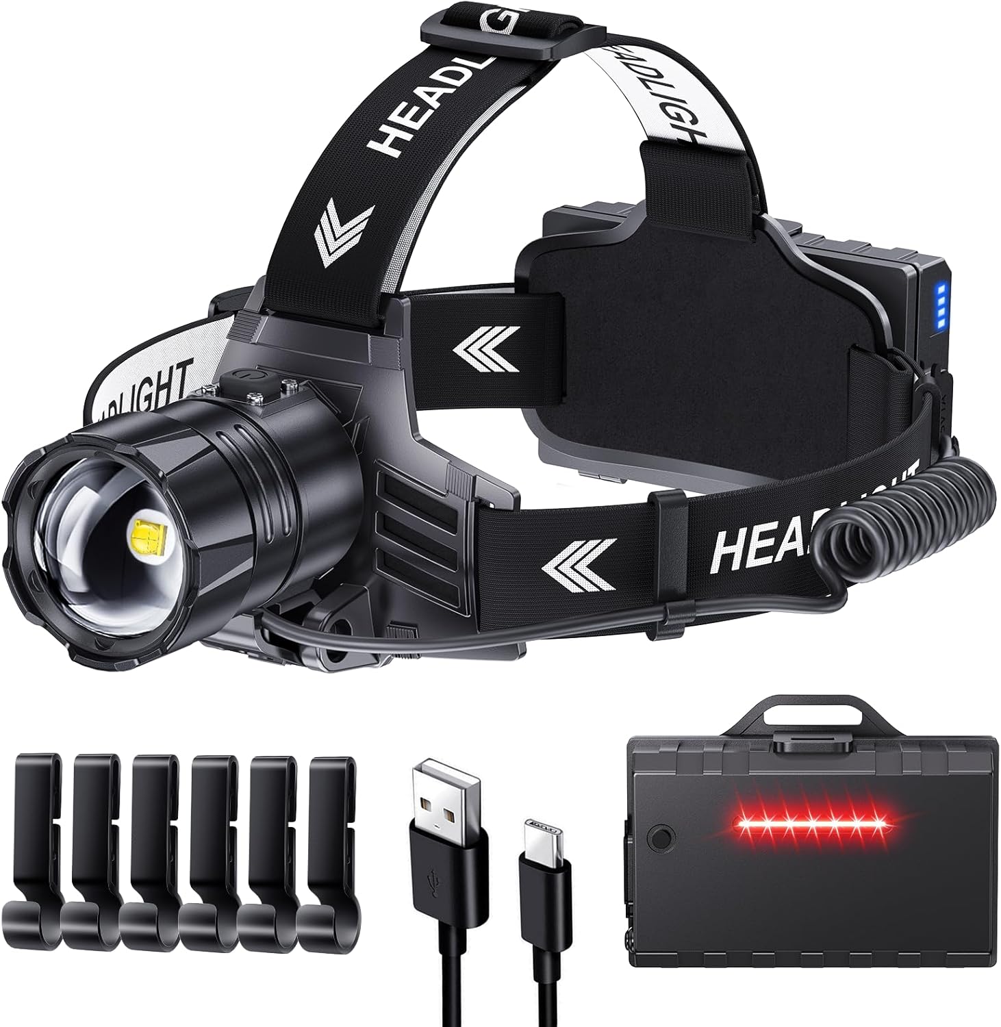 Detalle de ET Head Torch Rechargeable 100000 lm headlamp 🔦