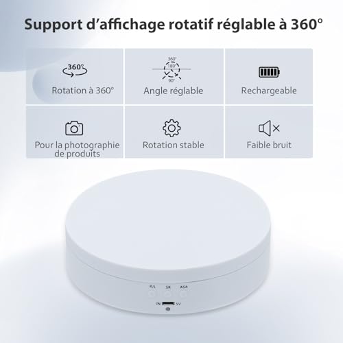 Detalle 2 de Mcbazel Support rotatif à 360° — Plateau tournant motorisé pour bijoux et montres