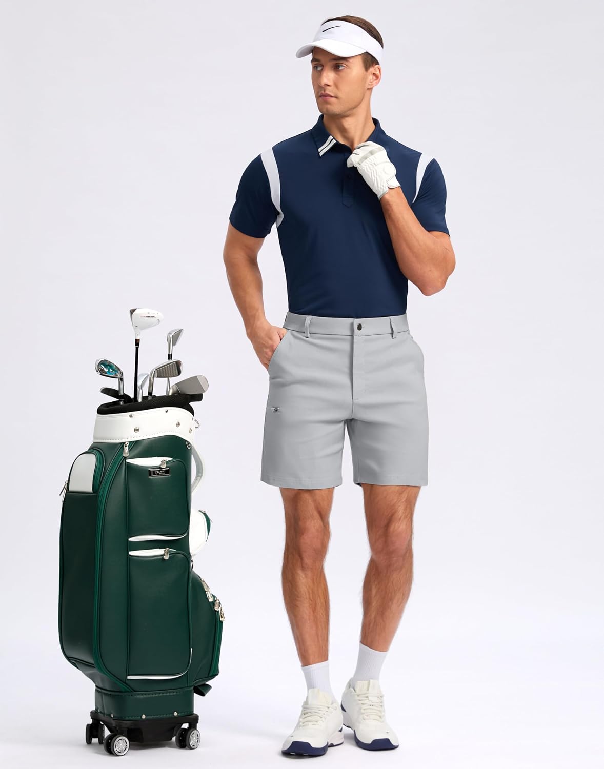 Thumbnail 6 de Pudolla Men’s Casual Golf Shorts (7/9 Inch) with Stretch, Quick-Dry, 4 Pockets