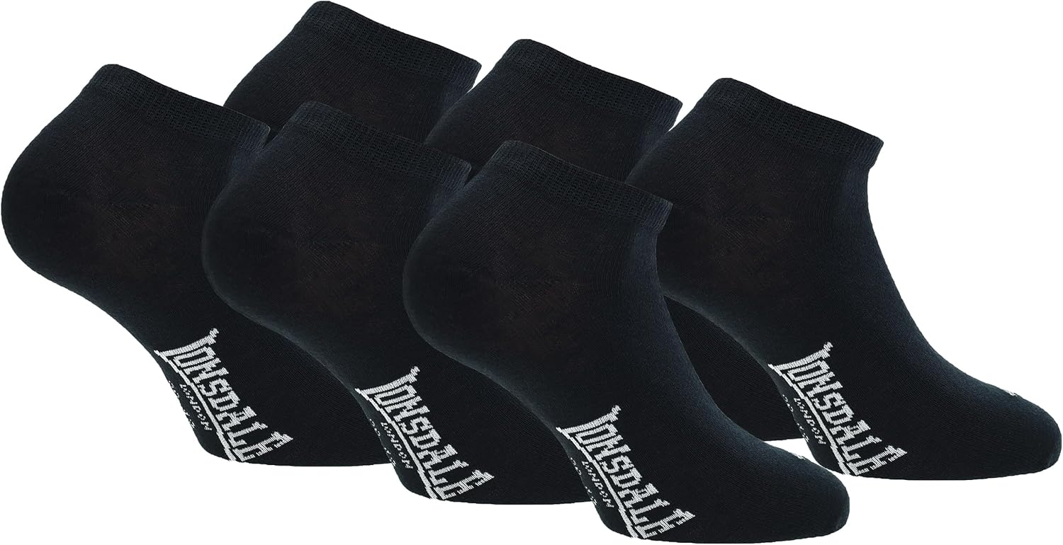 Thumbnail 5 de Lonsdale 6 Paia Calzini Corti Uomo Donna - Cotone Traspirante, Antiodore, Aderenza Ottimale