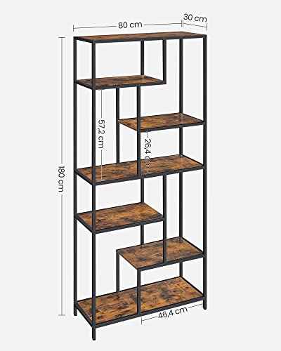 Detalle de VASAGLE Estantería 6 Niveles para Libros y Plantas