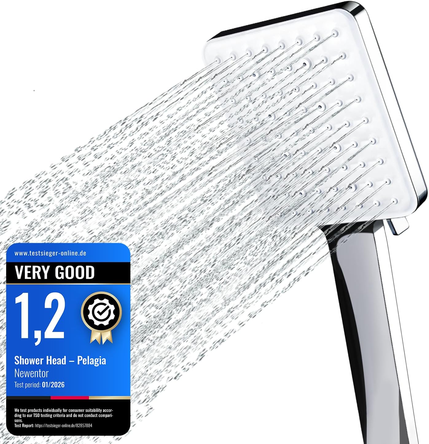 Newentor High Pressure Shower Head 6 modes
