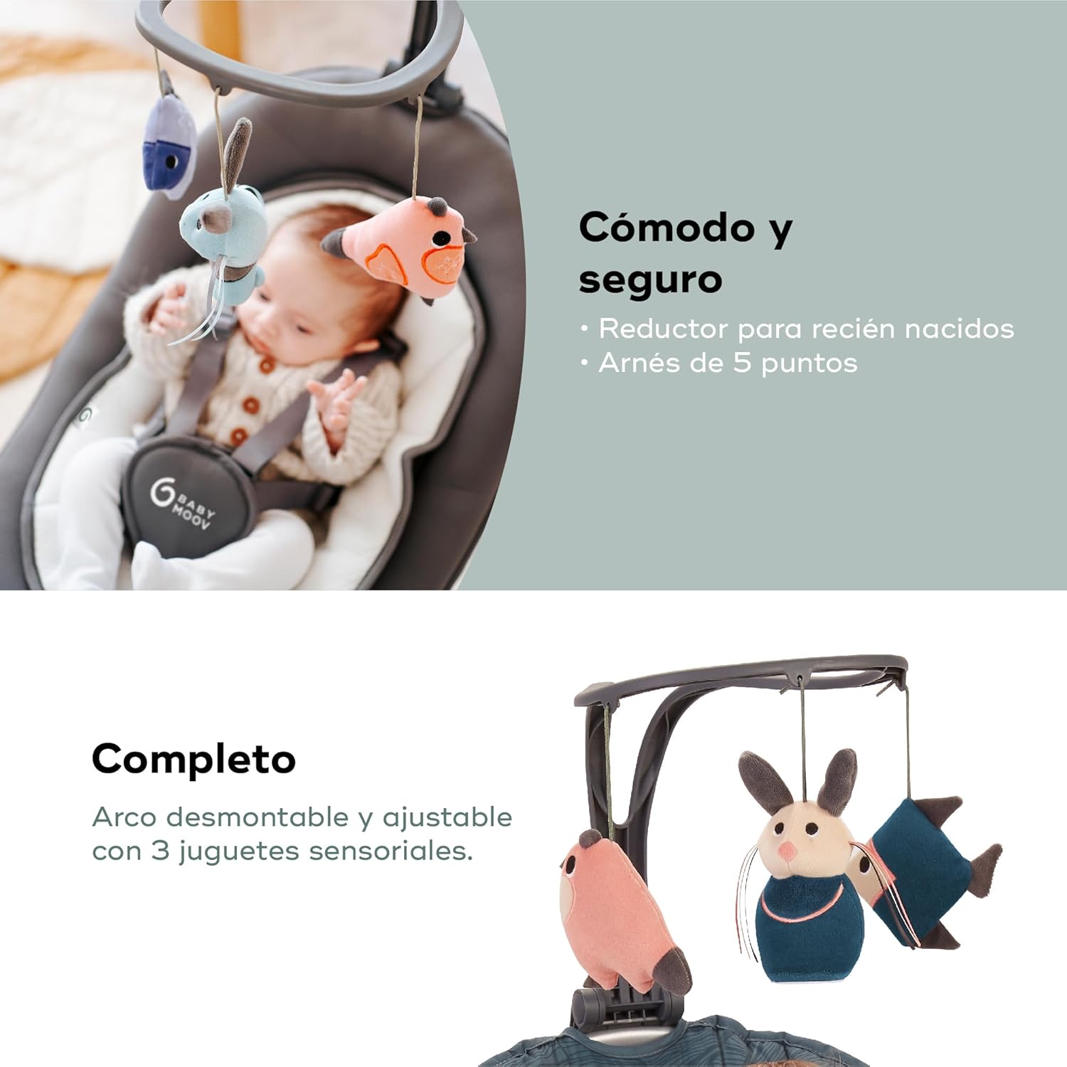 Thumbnail 5 de Babymoov Swoon Motion: Cuna oscilante ergonómica y ajustable