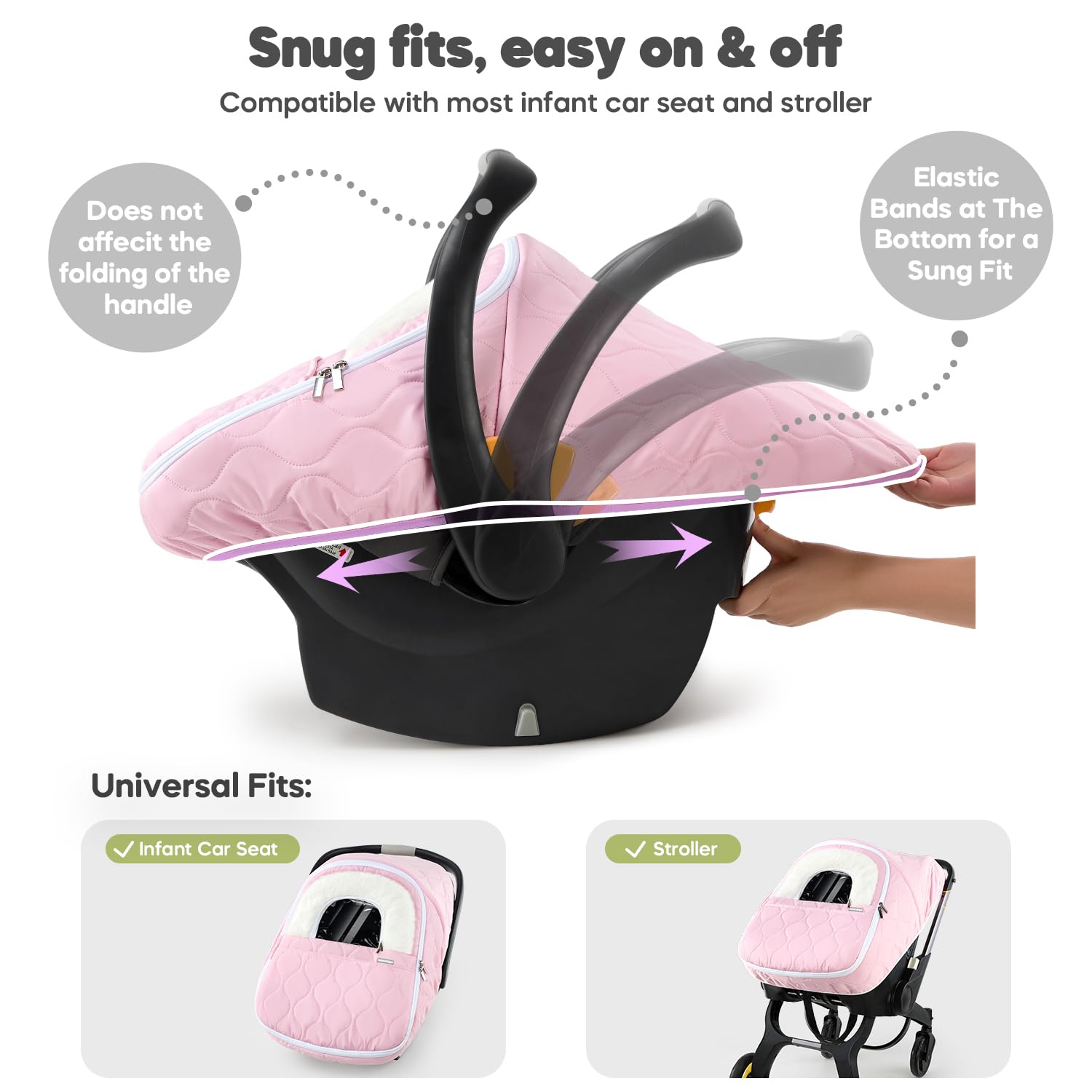 Detalle 2 de Baby Car Seat Cover with Fleece