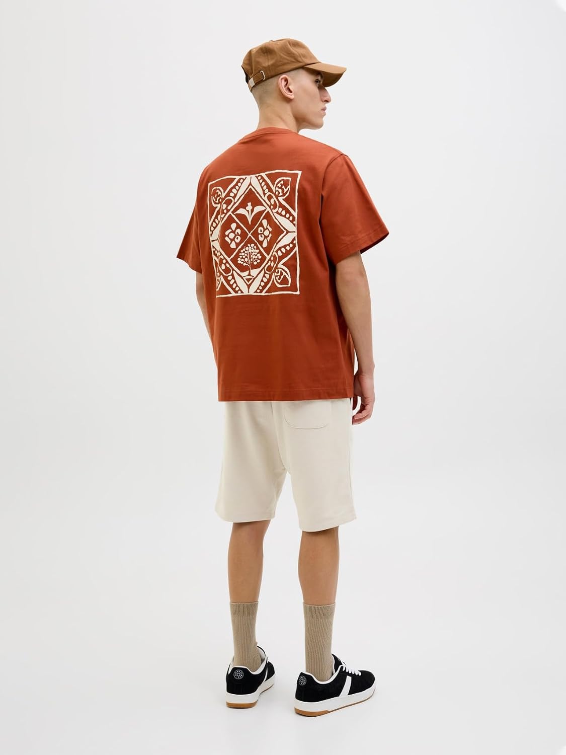 Detalle de Jack & Jones Herren Sweat Short JPSTNEWSOFT – Komfortabler Jogger-Short mit Kordelzug