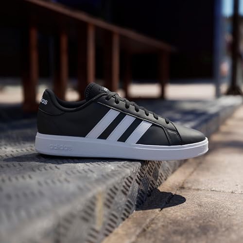 Thumbnail 2 de adidas Grand Td Lifestyle Court: zapatillas casual para mujer con cierre de cordones y suela de goma cosida (Core Black/Cloud White)