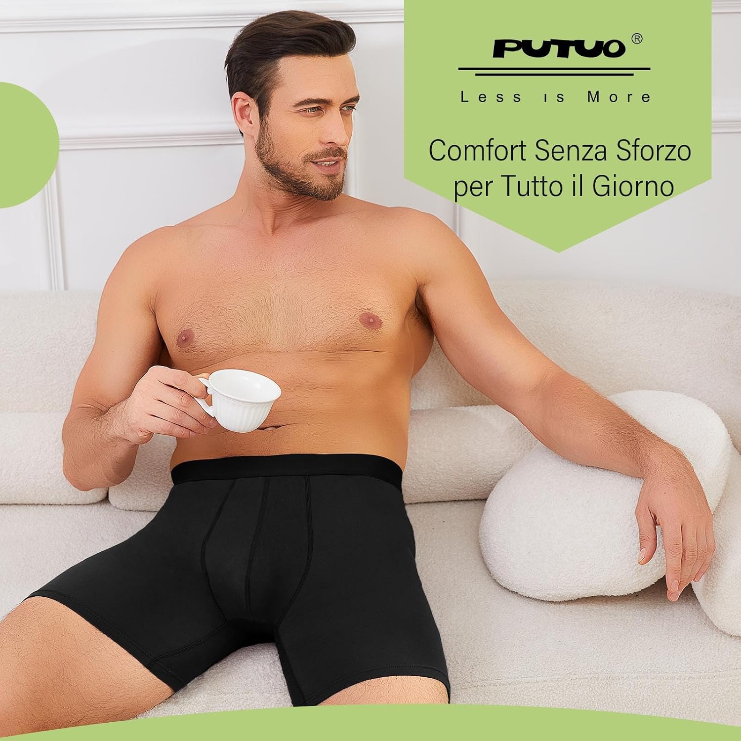 Thumbnail 6 de PUTUO Mutande Boxer bamboo 3D 6 Paia