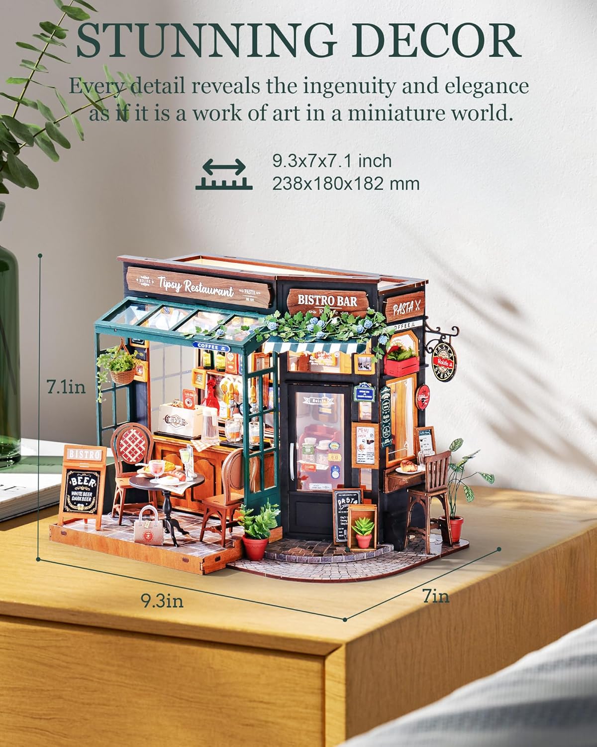 Thumbnail 6 de Rolife Tipsy Restaurant maison miniature 238 mm 🧩