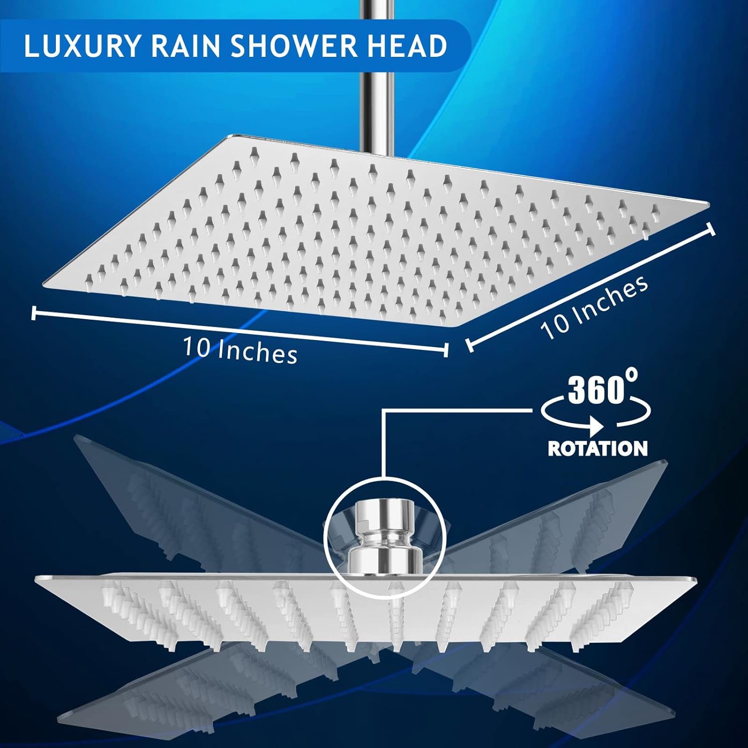 Thumbnail 4 de Voolan 10" High Pressure Rain Shower Head