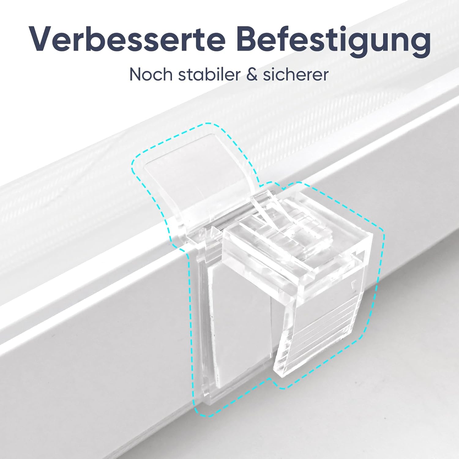 Thumbnail 3 de Sekey Doppelrollo Wellen Klemmfix ohne Bohren für Fenster – Duo Rollo Welle Jalousie Sonnenschutz, 85×130 cm, Weiß