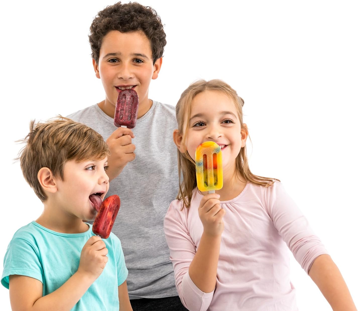 Thumbnail 3 de Lékué Pack 4 Moldes Helado Apilables, Silicona Platinada