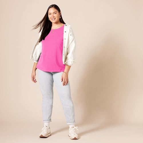 Thumbnail 7 de Amazon Essentials pack de 2 camisetas de manga corta mujer (cuello redondo o en V) blanco con corazones/rosa, talla L