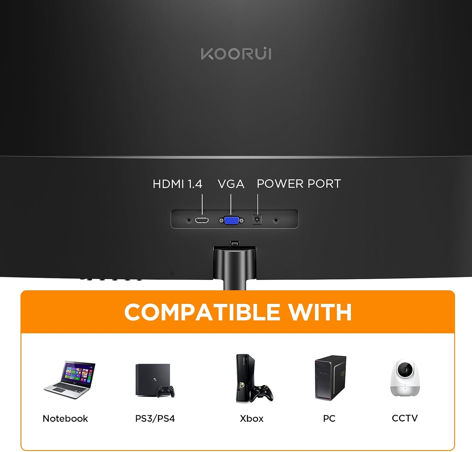 Detalle de KOORUI Curved Monitor 24-inch