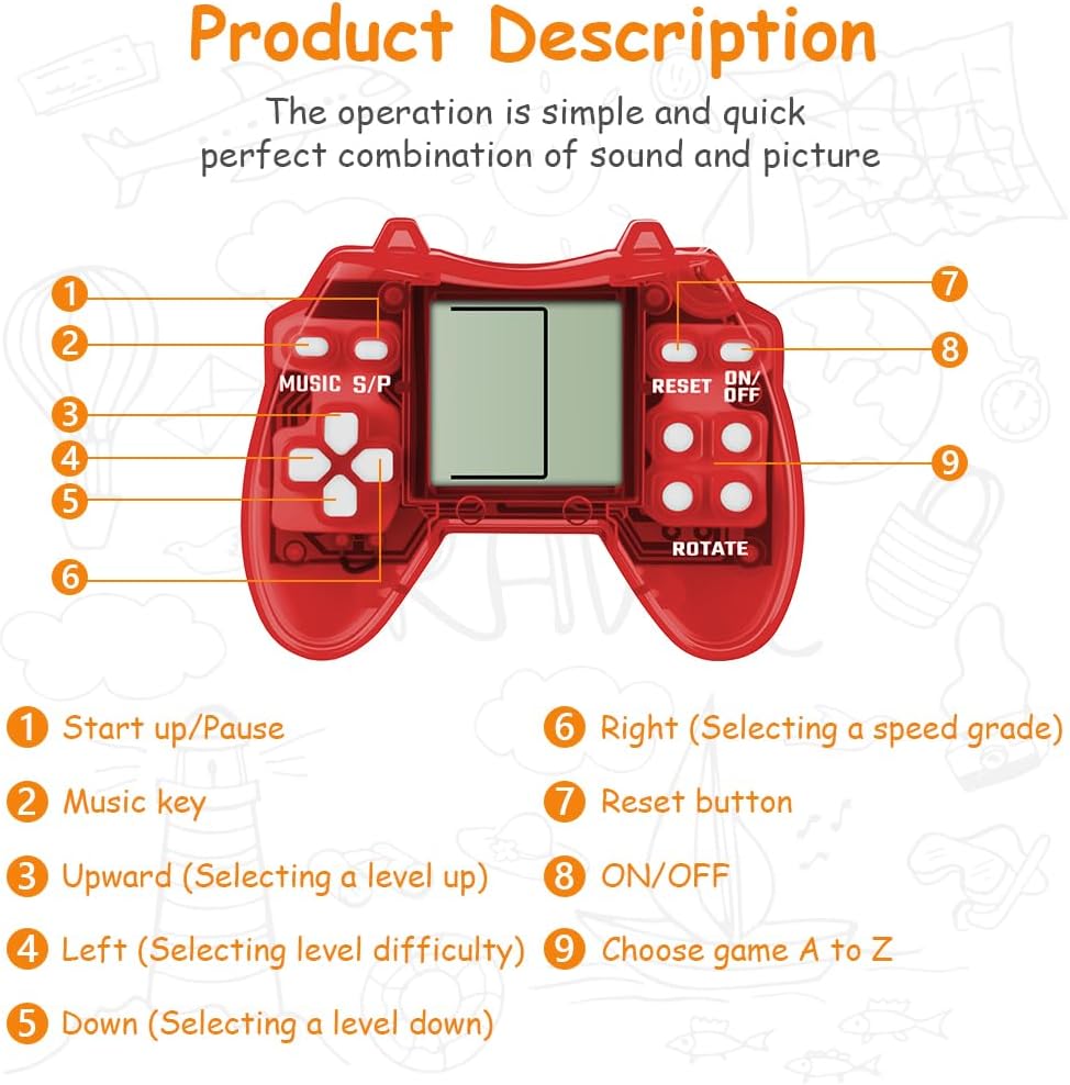 Thumbnail 3 de Vicloon 12Pcs Video Game Party Bag Fillers – Retro Handheld Keychains for Kids