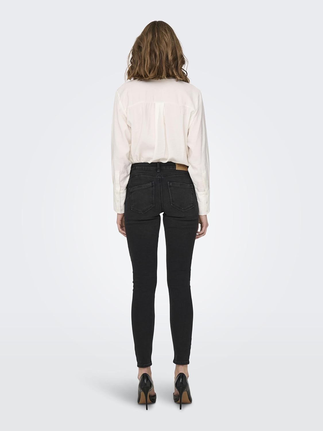 Thumbnail 4 de ONLY Onldaisy reg Push Up jeans skinny da donna vita media in denim misto cotone