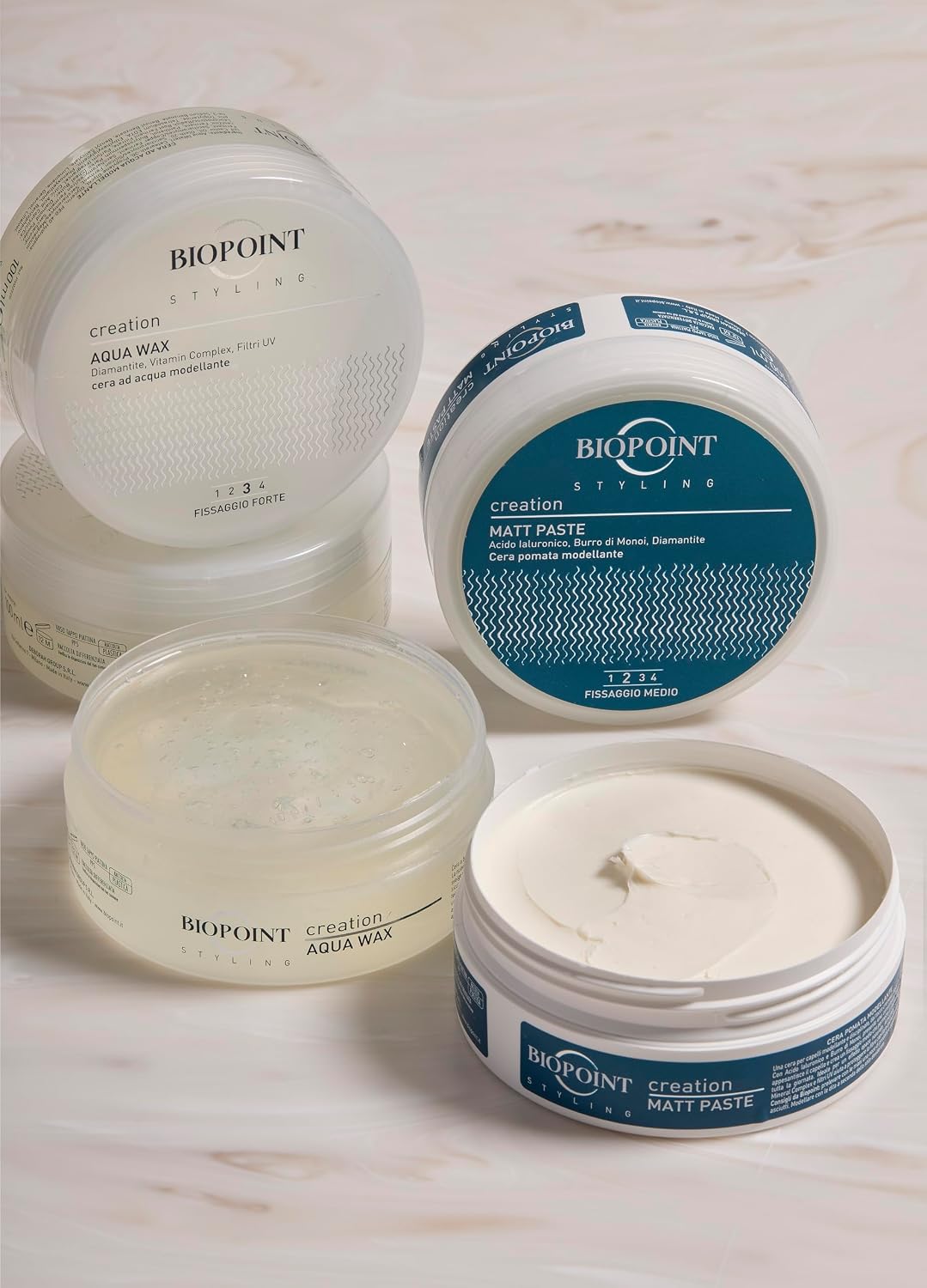 Detalle 2 de Biopoint Styling - Aqua Wax: cera modellante a base d'acqua per look bagnati, 100 ml